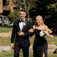 Black Elastic Satin Spaghetti Strap Side Slit Long Bridesmaid Dresses SH5588