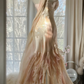 Fairy Mermaid Spaghetti Strap Beaded Ruffle Chiffon Long Prom Dress Evening Dress SH2981