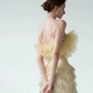 Yellow Sheath Strapless Layered Tulle Sequin Party Dress Prom Dress Formal Gown SH4309