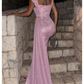 Sexy Pink V-Neck Mermaid Prom Dress Evening Dress SH1266