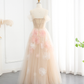 Dreamy A Line Off the Shoulder 3D Flower Tulle Prom Dress Evening Dress SH2379