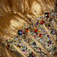 Luxurious Gold A Line Sweetheart Neck Beaded Tulle Satin Prom Dress Party Evening Dress SH5998