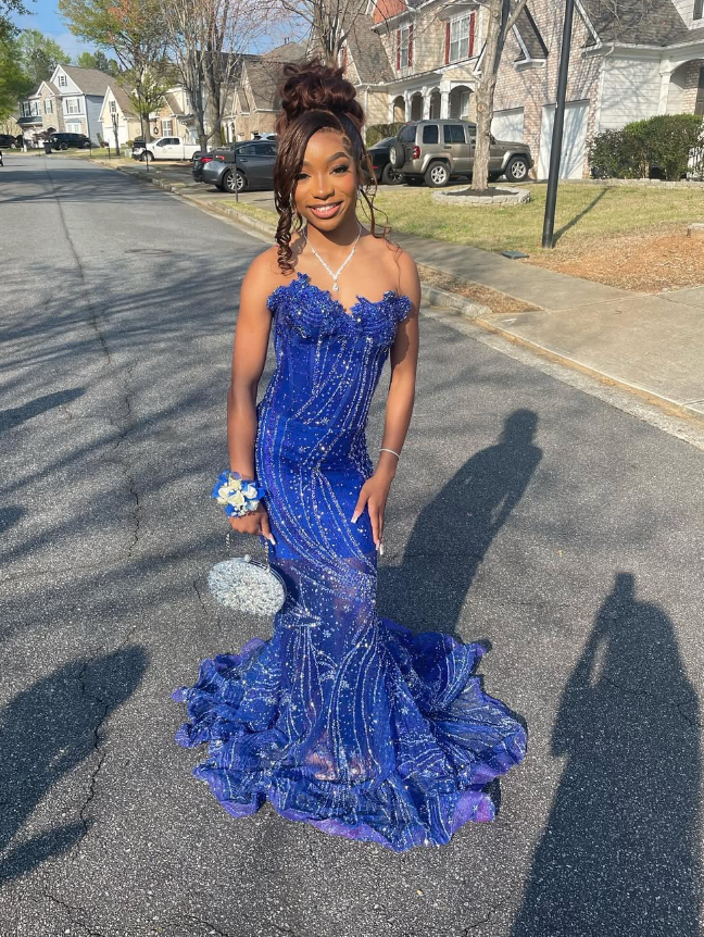 royal blue sequin mermaid prom dress Mermaid Prom Long Formal Gown by Ellie Wilde EW35011