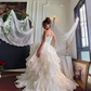 Stunning Vintage Ball Gown Strapless Exquisite Beaded Layered Organza Prom Dress SH5382
