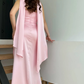 Sweety Pink Sheath Strapless Beaded Satin Prom Dress Wedding Guest Dress SH5419