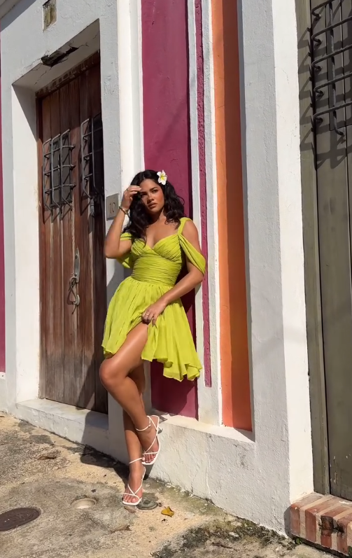 Green A Line Straps Chiffon Short Homecoming Dress Outfits SH4803