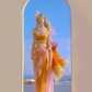 Dreamy A Line Straps Beaded Orange Tulle Prom Dress Graduation Prom Dress SH2656
