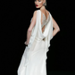 Flowy Mermaid Back Butterfly White Chiffon Prom Dress Vacation Dress SH6264