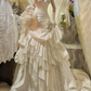 Vintage Ball Gown Strapless Pleated Satin Prom Dresses Wedding Dresses SH4645
