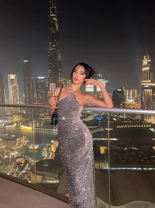 Grey Sheath Halter Sequin Velvet Long Prom Dress Birthday Dress Evening Dress SH4271