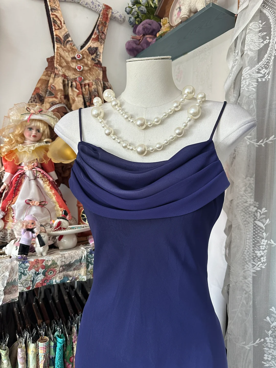 Elegant Vintage Mermaid Straps Purple Ombre Chiffon Graduation Prom Dress SH5369