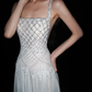 Shiny Exquisite Beaded Sequin A Line Straps White Chiffon Long Wedding Dress SH6628
