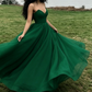 Green ball gown organza green puffy prom dress SA1573