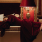 Burgundy A Line Long Sleeve Chiffon Slit Prom Dress Evening Dress SH6699