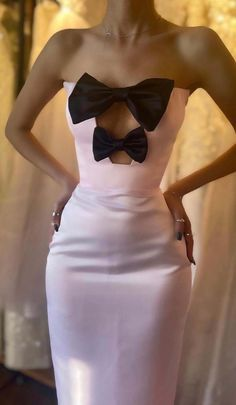 Unique Strapless Bow-Knot Sheath Pink Prom Dress Formal Evening Dress SH1371
