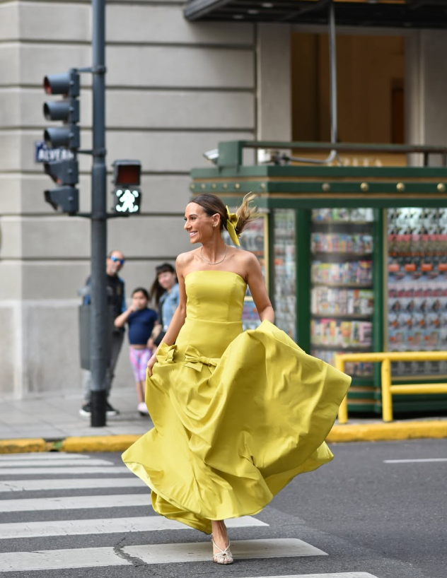 Pretty A Line Strapless Yellow Satin Prom Dress Evening Dress with Bow SH2089