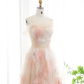 Dreamy A Line Off the Shoulder 3D Flower Tulle Prom Dress Evening Dress SH2379
