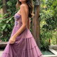 Gorgeous A Line Prom Dresses,Lace Long Prom Dresses Formal Beads Evening Dresses S903