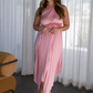 Elegant A Line One Shoulder Pleated Pink Satin Bridesmaid Dress Evening Dress SH3055