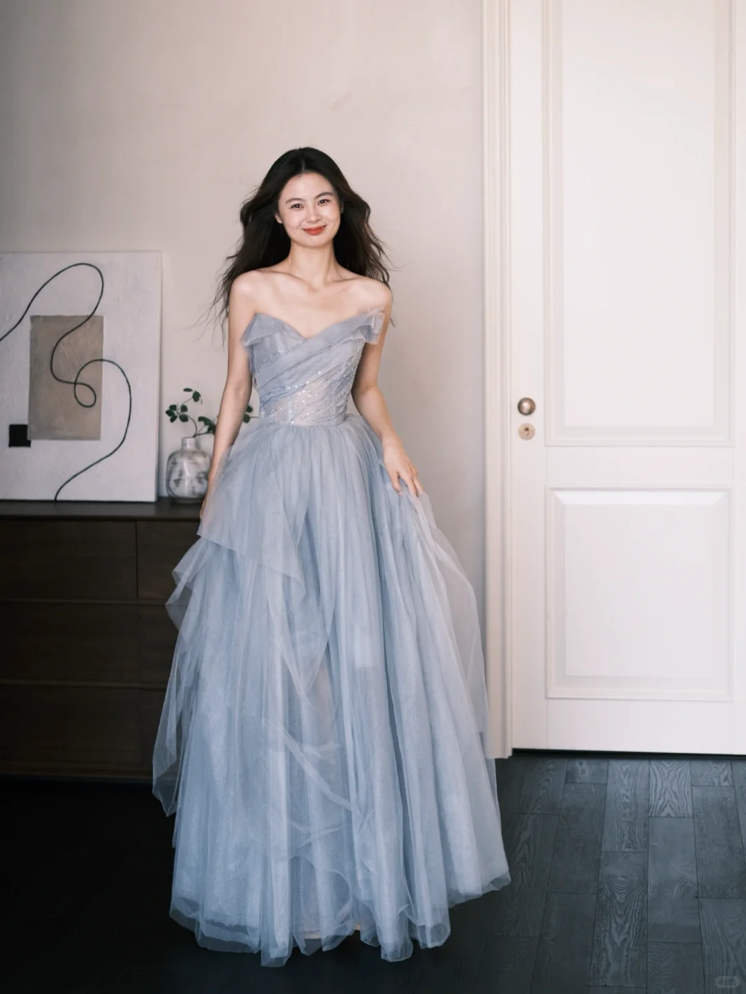 Elegant A Line Sweetheart Neck Beaded Tulle Prom Dress Party Dresses SH4594