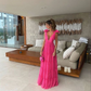 Deep V Neck Backless Prom Dress Long Evening Dress SH739