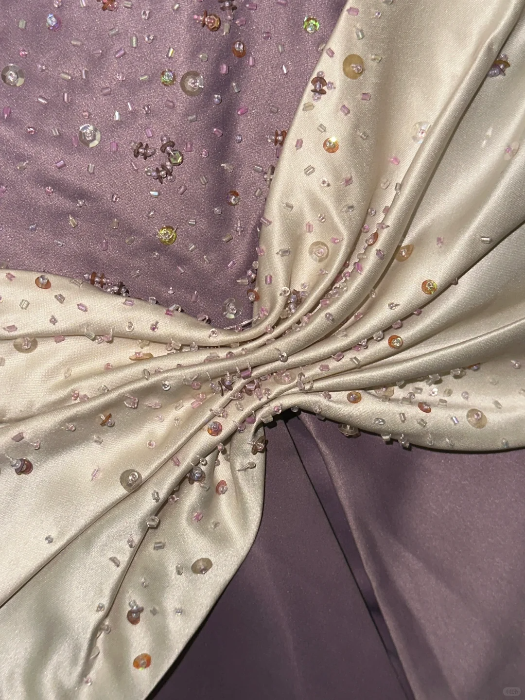 Elegant A Line Strapless Beaded Sequin Lilac Satin Long Prom Dress Evening Dress SH3156