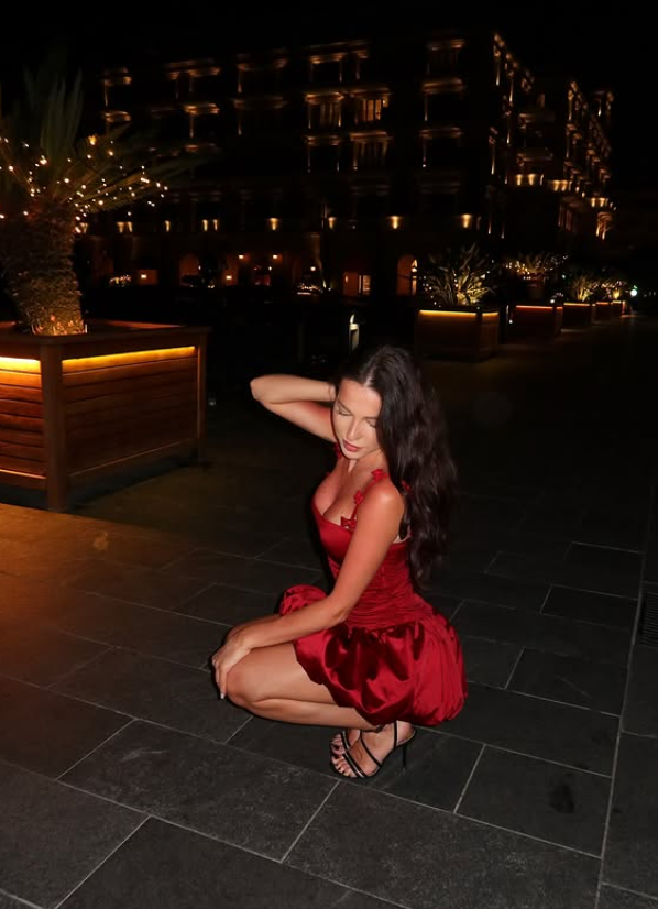 Burgundy Bow A Line Spaghetti Strap Satin Short Homecoming Dress Birthday Dress SH4163