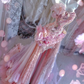 Pink Exquisite Mermaid Sweetheart Neck Floral Beaded Tulle Prom Dress 16th Birthday Dress SH4264
