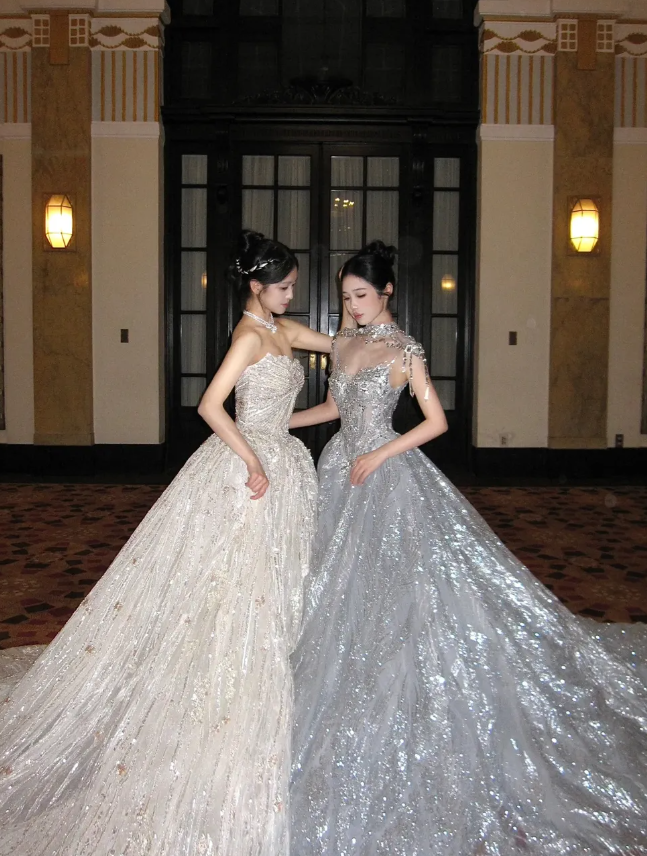 Shiny Ball Gown Sweetheart Neck Sequin Beaded Tulle Prom Dress 18th Birthday Dress SH4921