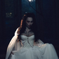 Unique Timeless A Line Long Sleeve Red Beaded White Chiffon Prom Dress Wedding Dress SH6686