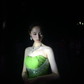 Stunning Green A Line Sweetheart Neck Rhinestone Chiffon Prom Dress Evening Dress SH4276