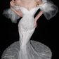 Luxurious Mermaid Off the Shoulder White Beaded Lace Tulle Long Wedding Dress SH5966