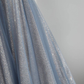 Blue Tulle Long Prom Dress A-Line Off The Shoulder Evening Party Dress SH1301