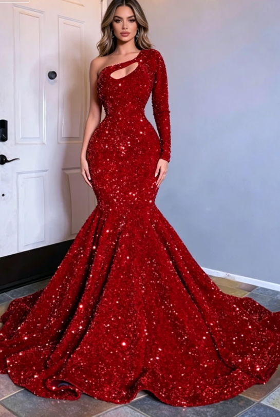 strapless open back dress Simple Red Long Prom Dresses, Red Formal Graduation Dresses – shopluu main image 1