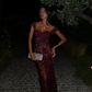 Pretty A Line Straps Floral Tulle Long Prom Dress Party Dress SH5070