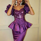 Unique Purple Short Prom Dress, Formal Evening Dress T1496