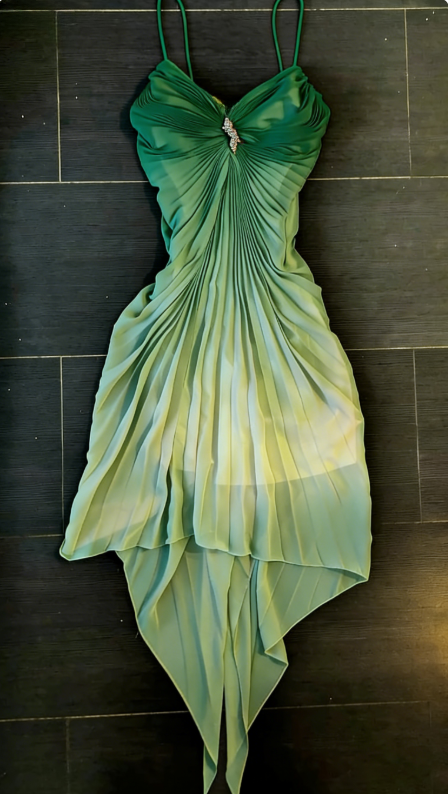 Orange Ombre A Line Spaghetti Strap Chiffon Homecoming Dress Cocktail Dress Outfits SH3565