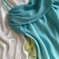 Vintage Blue Green Ombre A Line Straps Chiffon Long Prom Dress Wedding Guest Dress SH5457