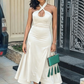 Simple Green Prom Dress Wedding Guest Dresses SH504