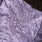 Purple GLamorous Ball Gown Straps Embroidery Organza Prom Dress SH5482