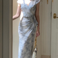 Fashion Sexy Bodycon Chiffon Midi Prom Dress  SH1259