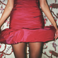 Navy Blue A Line Off the Shoulder Pleated Satin Short Homecoming Dress SH4782