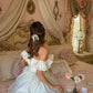 Romantic White Off-the-Shoulder Homecoming Dress with Bow Front and Lace Details SH7839