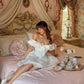 Romantic White Off-the-Shoulder Homecoming Dress with Bow Front and Lace Details SH7839