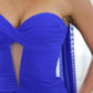 Classic Sheath Sweetheart Royal Blue Short Homecoming Dress with Scarf SH7980