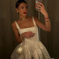 Cute A Line Straps Corset Ivory Satin Short Homecoming Dress Birthday Dress SH1922