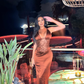 Dark Brown Sheath Halter V Neck Lace Satin Long Prom Dress Evening Dress SH8959