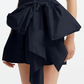 Simple Strapless Navy Blue Short Satin Homecoming Dress Cocktail Dress SH1408