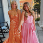 A-line Orange Prom Dress Fashion Party Evening Dress SH1211