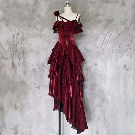 Burgundy Prom Dress shinydress Burgundy Prom Dress shinydress